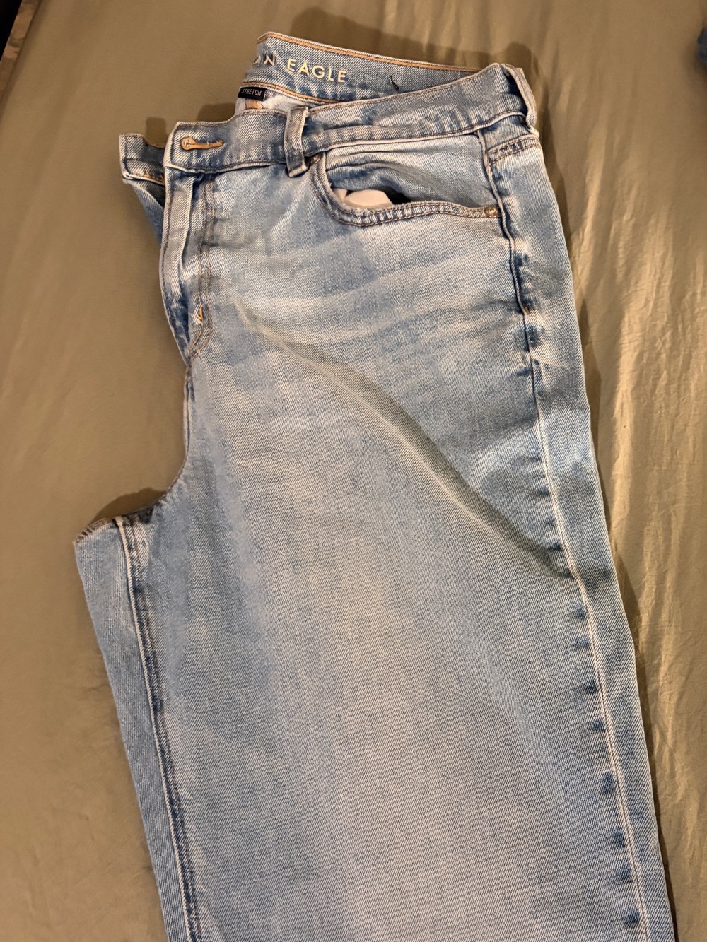 American Eagle Outfitters Light Wash Straight Leg Jeans